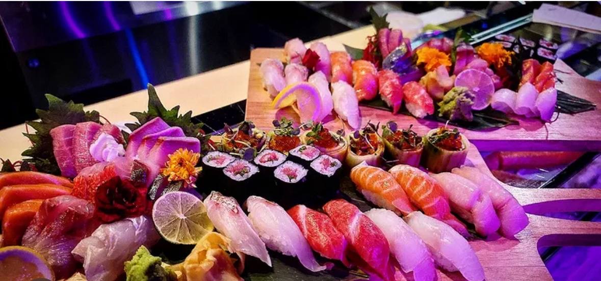 Grand sushi and sashimi spread