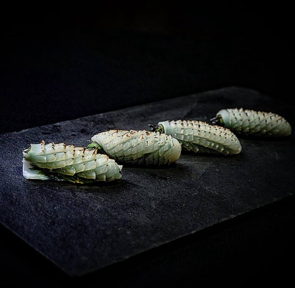 Torched shrimp sushi